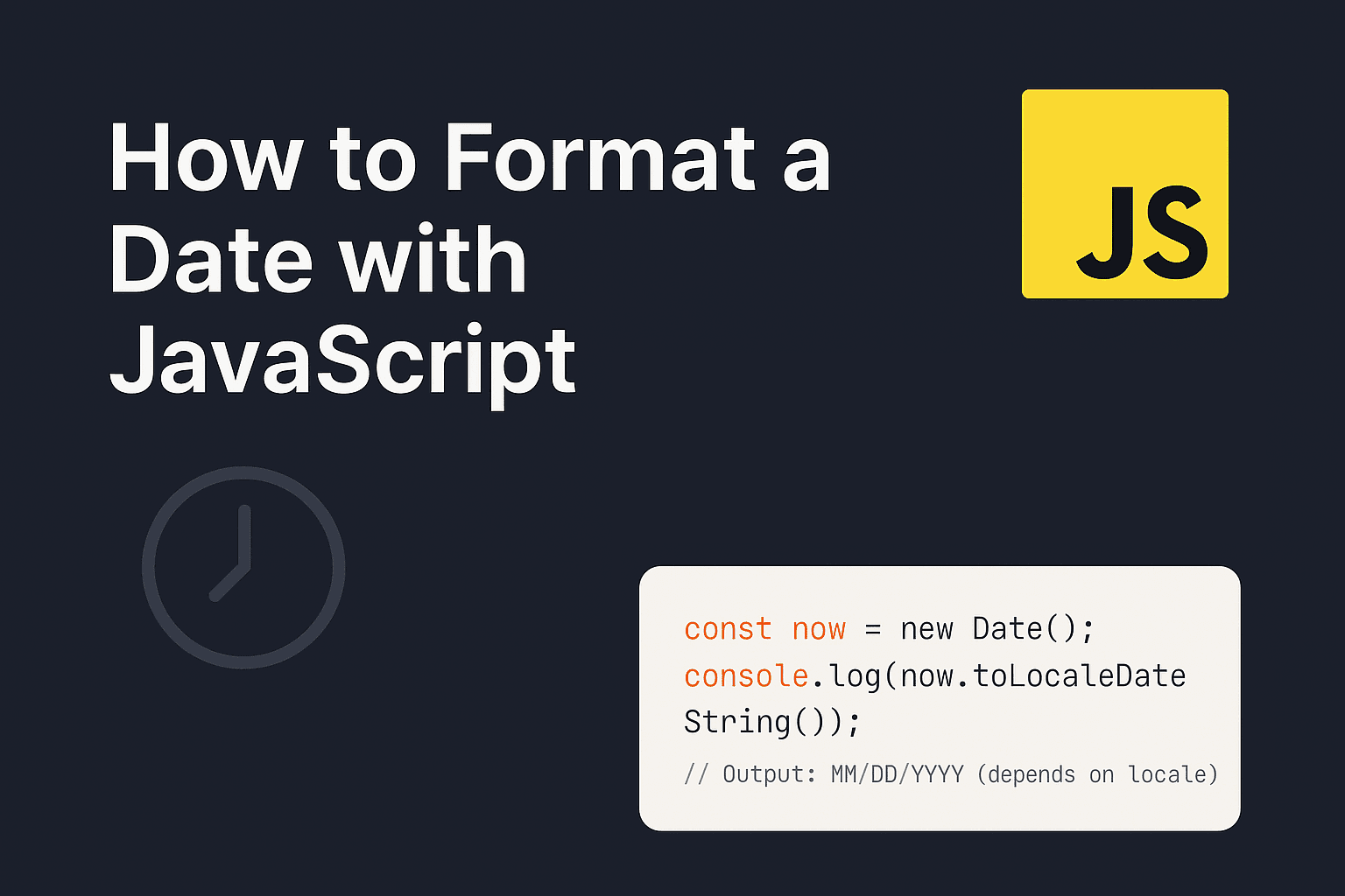 How to Format a Date in JavaScript